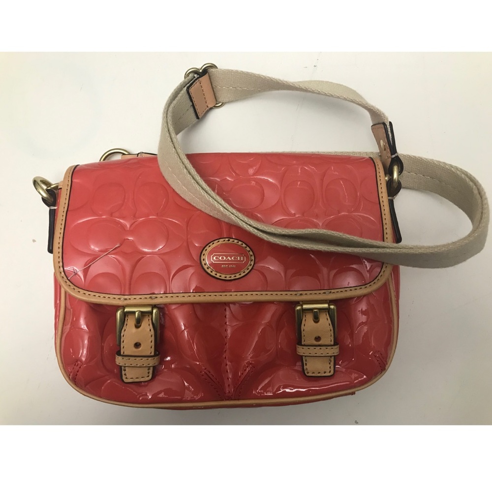 Coral coach crossbody purse